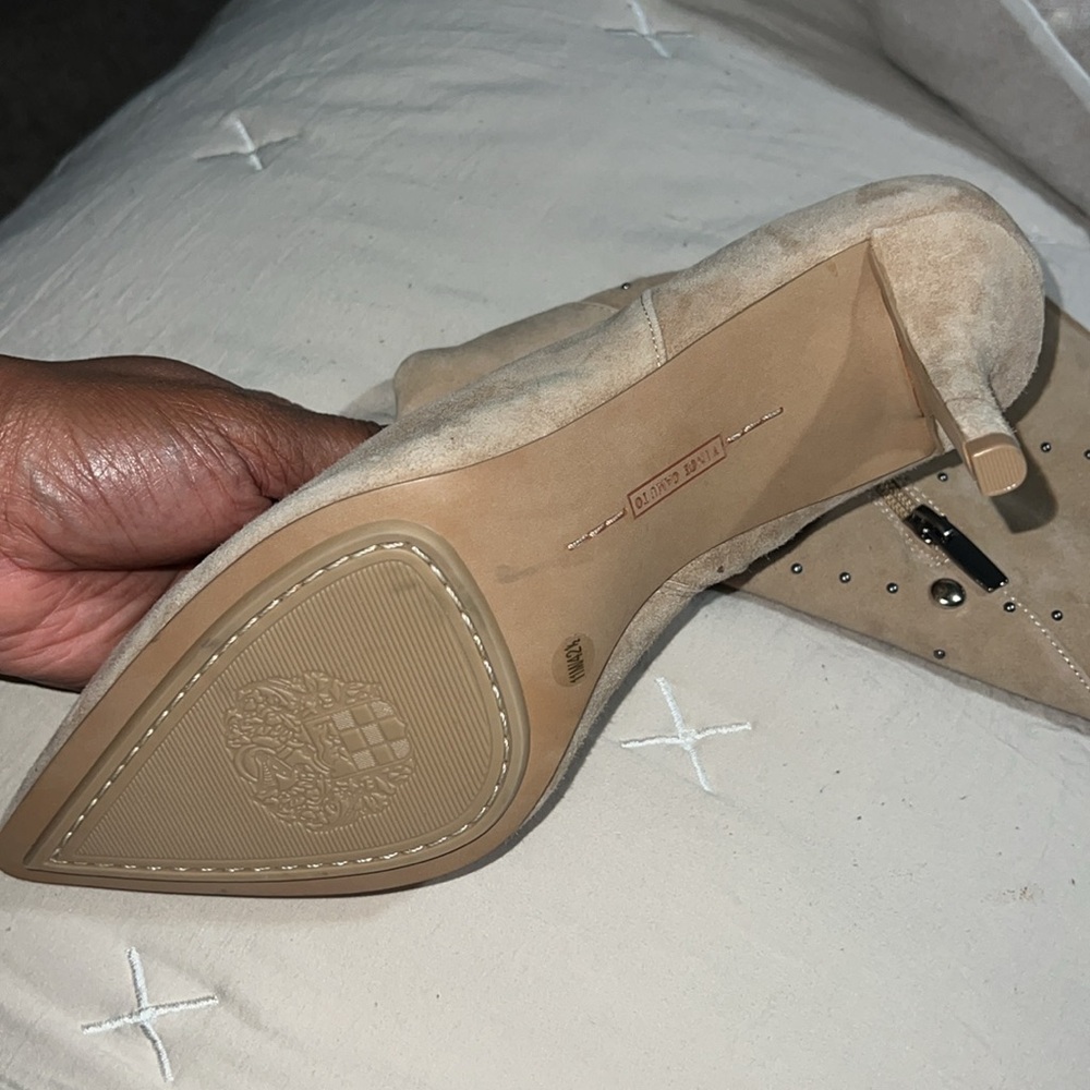 Vince Camuto Fimulie Beige Boots with Studs - Picture 4 of 5